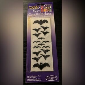 🍂SALE Candle Magic Wax Candle Stickers Halloween Bats NWT